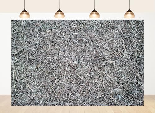 17x10ft Fabric Dry Hay Straw Texture Backdrop Rustic Farm Hay Bale Surface Photography Background for Rural Themed Party Decor Home Wall Hanging Tapestry Photo Props - size: 17x10ft