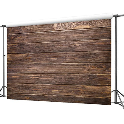 LYWYGG 15x10ft Thin Vinyl Brown Wood Backdrop Photographers Retro Wood Wall Background Cloth Seamless CP-19-1510 - size: 15x10FT