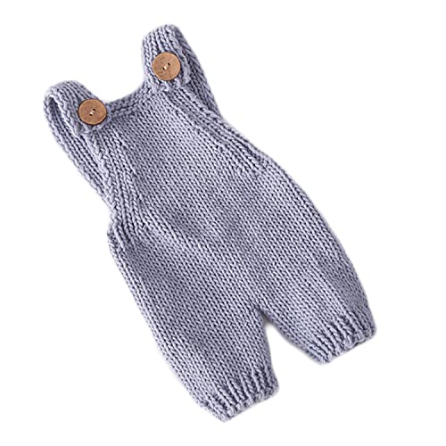 Zeroest Baby Photography Props Boy Girl Photo Shoot Outfits Newborn Crochet Infant Knitted Clothes Mohair Outfit - color: Grey Blue