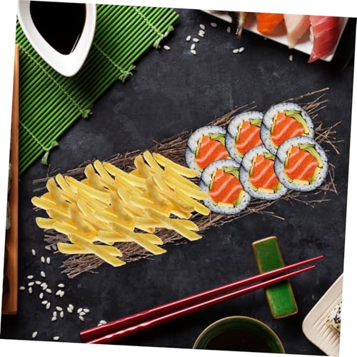 iplusmile 3pcs Sushi Serving Fence Tray for Japanese Sashimi Seafood Rustic Lightweight Food Photography Kit Decorative Tabletop Plate for Sushi Restaurant and Home