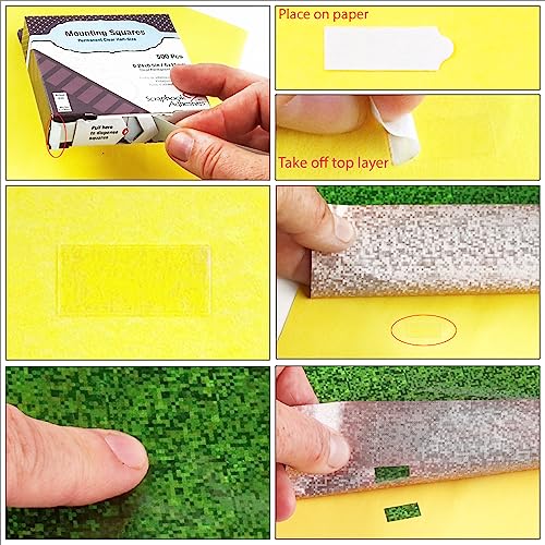 Scrapbook Adhesives by 3L Scrapbook Adhesives Mounting Squares, 500 pcs (0.24X 0.5 inch) Clear - color: Clear, size: 1 Count (Pack of 500)