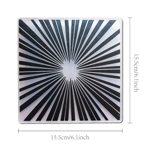 Arbuya Rays of Light Embossing Folders for Card Making Sunshine Rays Embossing Folder for Gift Tag Paper Crafting Home Decoration - color: Sunrays background