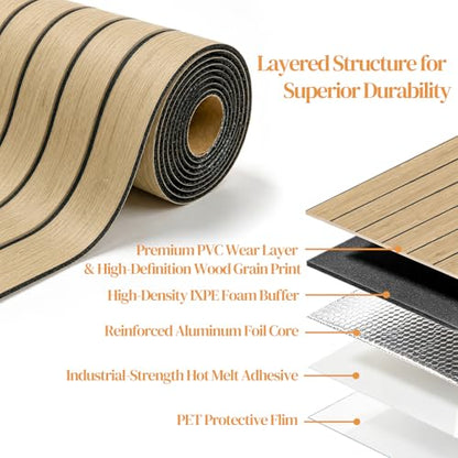 VEELIKE Tan Birch Slat Wall Panels Peel and Stick 3D Wood Grain Wall Panel 17''x118'' Self Adhesive Faux Wood Panels Sound Proof Foam Slat Paneling for Accent Walls Ceiling Bedroom Living Room Renters - color: Tan Birch, size: 17''x118''