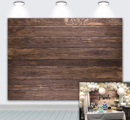 Wood Vinyl Backdrop Rustic Brown Wooden Board Wall Portrait Photography Background 8x6FT,8x6FT(Width 240cm x Height 180cm) - size: 8x6 FT
