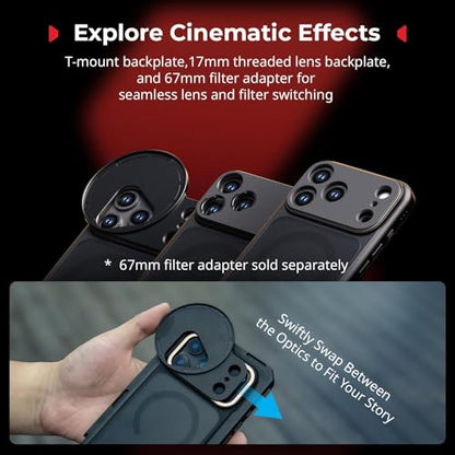 SmallRig Phone Video Cage Dual Handheld Kit for iPhone 17 Pro, Phone Rig with Wireless Quick Release Side Handle, 17mm T-Mount & Lens Backplate for Video Recording/YouTube/Live Streaming/Vlog - 5540 - style: Dual Handheld Kit