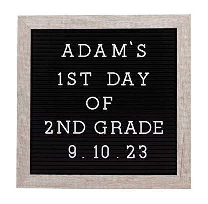 Kate & Milo Reusable Photo Sharing Prop, Back to School Chalkboard Sign to Commemorate The First and Last Day, for Kids, Boys, and Girls, Double Sided - style: Rustic Black Letterboard