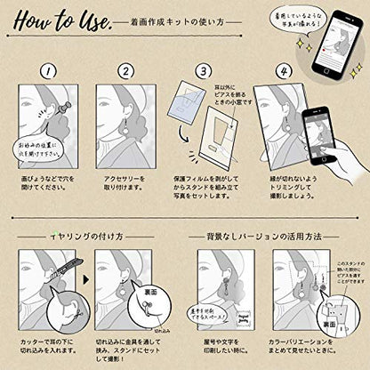 Sasagawa 37-5004 Original Works Photography Kit, Drawing Making Kit, for Pierced Exhibition, Season Model Photo, Autumn and Winter - color: Fall and Winter, style: Earrings
