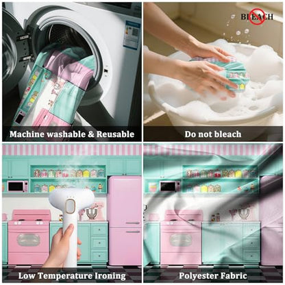 Renaiss Fabric Kitchen Backdrop 5x3ft Baking Cooking Party Wall Background Kitchen Interior Scene Photography Backdrops for Girls Kids Video Shooting Photo Studio Props - size: 5Wx3H FT