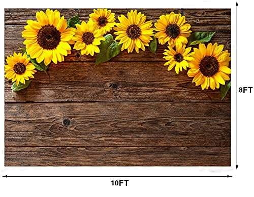 10x8FT Sunflower Birthday Party Decorations Sunflowers Flowers Fall Party Decor Backdrop We Appreciate You Banner Baby Shower Party Photo Studio Photo Booth Decoration - size: 10x8ft