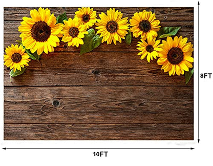 10x8FT Sunflower Birthday Party Decorations Sunflowers Flowers Fall Party Decor Backdrop We Appreciate You Banner Baby Shower Party Photo Studio Photo Booth Decoration - size: 10x8ft