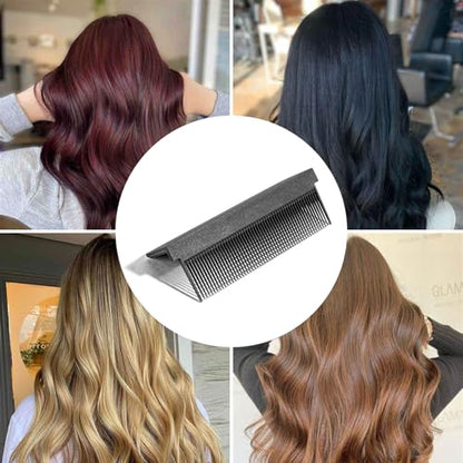 3 PCS Flat Iron Comb Attachment, Clip on Comb, Straightener Accessory for Curl Hair