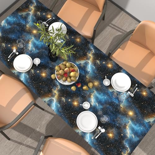 Fvlow Starry Night Sky Wallpaper Peel and Stick 17.4" x 118" Dark Blue Galaxy Contact Paper Modern Space Wallpaper for Bedroom Cabinet Bathroom Home Decor - color: Star Sky, size: 17.4" x 118"