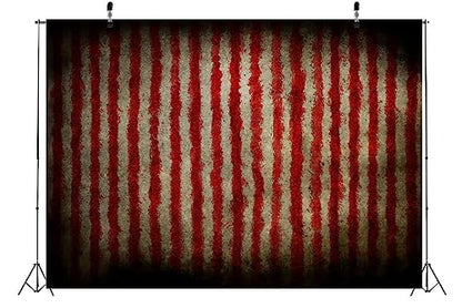 BELECO 10x6.5ft Fabric Evil Halloween Circus Backdrop for Photography Circus Carnival Bloody Red and White Stripes Scary Blood Splatter Party Decor Clown Banner Halloween Background Photo Studio Props - size: 10x6.5FT