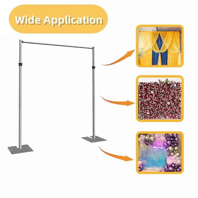 Pipe and Drape Adjustable Uprights, Crossbars,Bases & Hangers - Drape Systems for Backdrops, Trade Shows, Events, Photo Booths and Decorations by CITNAMOR (12' Tall x 12' Wide Kit(1xCrossbar)) - size: 12' Tall x 12' Wide Kit (1 x Crossbar)