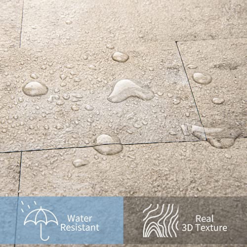 Art3d 102-Piece Peel and Stick Wall Tile for Kitchen Backsplash, Bathroom, Fireplace, 3in. × 6in. Stick on Subway Tile Stone Beige - color: Stone Beige