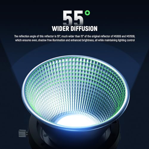 NEEWER Reflector Diffuser for MS60C MS60B MS150B Mini LED Video Light, Lamp Shade Dish for Wider and Even Photography Lighting Control Photo Studio Portrait Video Recording, RD14Mini