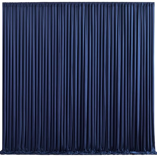 10ft x 7ft Navy Blue Backdrop Curtain for Parties Wedding Wrinkle Free Backdrop Drapes Panels for Baby Shower Gender Reveal Birthday Photo Photography Polyester Fabric Background Decoration - color: Navy Blue, size: 10FTx7FT (W5'xH7', 2 Panels)