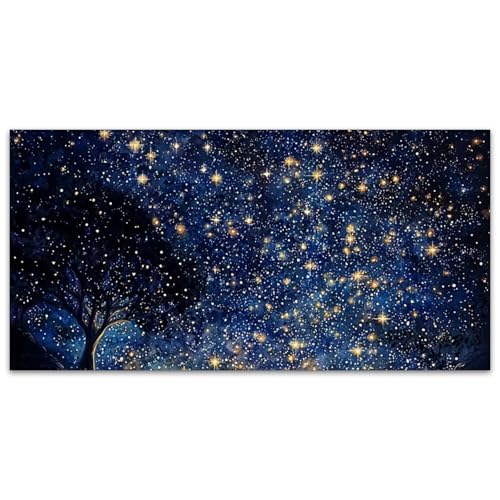 Fluorescent Light Covers for Classroom Ceiling Lights – 2x4ft Backlit Film for Fluorescent Fixtures, Reduce Glare and Eye Strain, Easy to Install – School, Office, Sensory -Starry Sky - color: Starry Sky（2）