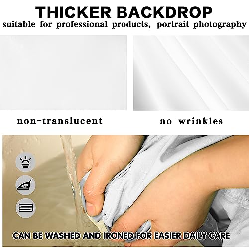 7.87ft x 13.12ft White Screen Backdrop with Stand, Portable Large Wrinkle-Resistant Collapsible Photography Background for Photo Studio Video Shooting, Portrait Product Headshot Photography