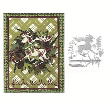 Lapoo Festivals Metal Cutting Die for Scrapbooking - Durable, Cut Stencils for DIY Scrapbook Photo Album Decorative Paper Card, Card Making Supplies, Embossing (Deer and The Tree 4.6 x 4.3 in) - style: Deer and the Tree 4.6 x 4.3 in