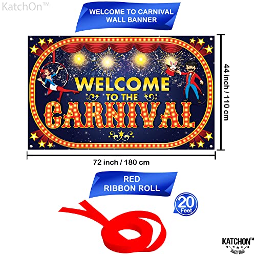 KatchOn, Welcome to The Carnival Banner - XtraLarge, 72x44 Inch | Carnival Games | Carnival Backdrop for Birthday Party | Circus Theme Party Decorations | Carnival Banner for Circus Decoration