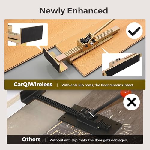 Flooring Jack with Felt Bottom Scratch Resistant, Professional Hardwood Flooring Jack and Positioning Tool for Straightening and Installing Laminate Deck Boards Tile Floor Without Pry Bars (1PCS)