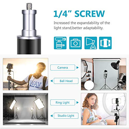 Neewer Light Stands 10 Feet/3 Meters, Pro Heavy Duty Spring Cushioned, All Metal Locking Collars, Set of 2 (Black Finish) with Carry Bags and Sandbags for Photo Video Photography HTC Vive, etc - size: 300cm w/Sandbags