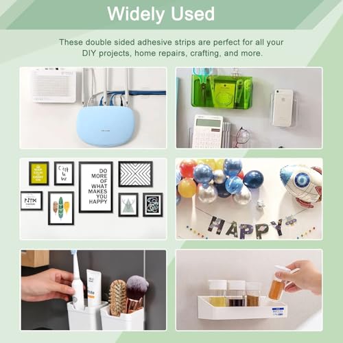 Double Sided Adhesive Pads, 80 Pcs 3mm Double Dided Tape Waterproof Mounting Tape for Home Décor & DIY Art Crafts Supplies Strong Pad Mounting Adhesive (Not for Foam Panels) (THK: 3mm)