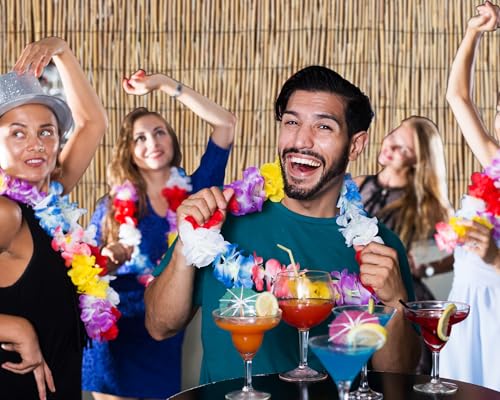 Barydat Hawaiian Beach Reed Backdrop Aloha Luau Party Tiki Bar Decorations Polyester Fabric Photography Backdrop for Photoshoot (10 x 8ft) - size: 10 x 8ft