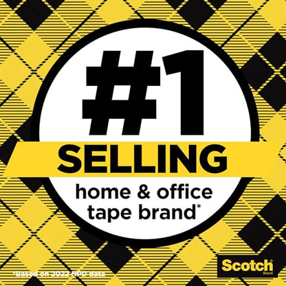 Scotch Double-Sided Tape, 1/2 in x 250 in (12.7 mm x 6.35 m), 3 Pack - size: 0.5 in x 250 in (3 Rolls)