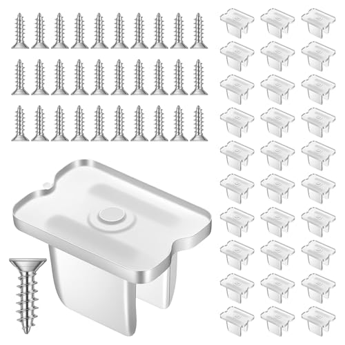 30 Set Waterproof LED Strip Mounting Clips Holder, Translucent Rope Light Clips with Screws, 5-6mm Mounting Bracket Neon Led Light Clip Fixing Clamps Holder