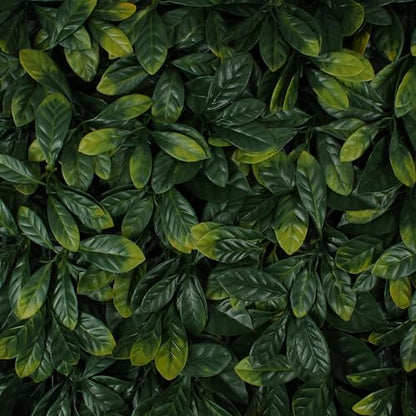 3rd Street Inn Artificial Hedge - Outdoor Artificial Plant - Great Boxwood and Ivy Substitute - Sound Diffuser Privacy Fence Hedge - Topiary Greenery Panels (12, Laurel) - color: Laurel