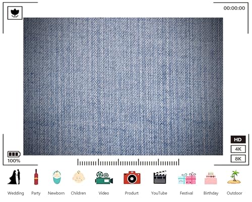 Trykid 5x5ft Light Blue Denim Backdrop Casual Textured Fabric Surface Photography Background Fashion Casual Event Tapestry Party Decoration Photo Studio Prop Fabric - size: 5x5ft