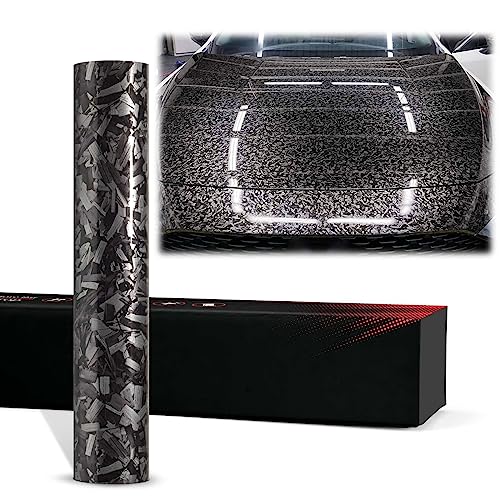 2pcs 4"x8" (10cmx20cm) Sample Silver PET Marble Forged Carbon Fiber Textured Gloss Vinyl Wrap Auto Car Sticker Decal Film Sheet Bubble Free Air Release Technology - color: Silver, size: 2pcs 4"x8" (10cmx20cm) Sample