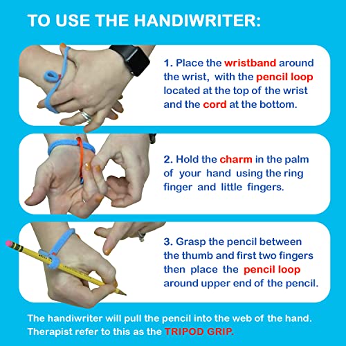 The Original OT Invented & Patented HandiWriter, Hand Made in the USA, Handwriting Aid for a Proper Tripod Grip, Finger Position & Better Penmanship. Great for All Kids Kindergarten Age & Up (4 Pack) - style: HandiWriter Bulk Packs (4 Pack)