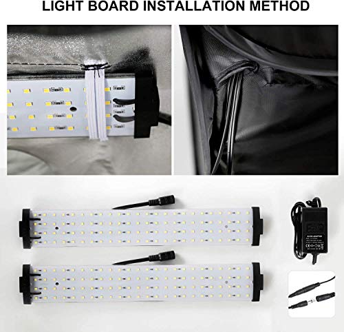 Photo Studio Light Box 24''x24'' with LED Lights, Collapsible Photography Photo Background Shooting Tents with 4 Photo Backdrops(Black, White, Blue,Green) 5500K US Plug - size: 24''×24''