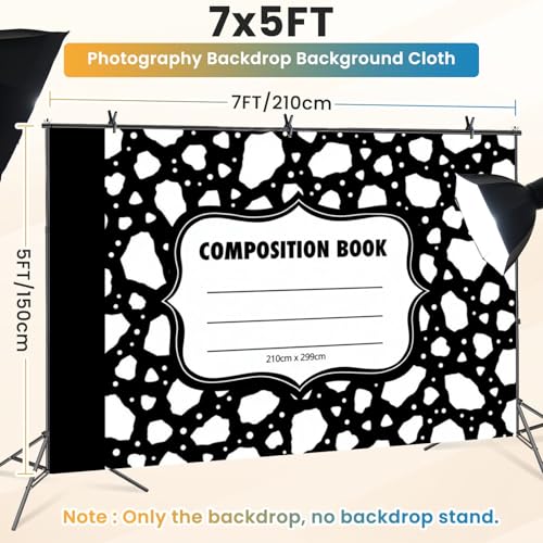 5x7ft Photography Backdrop Backdrop Notebook Paper Welcome First Day School Composition Classroom Photo Backdrop Photography Background for Photoshoot Portrait Video Party Photo Studio Prop Booth - color: Color6