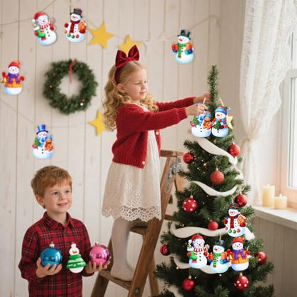 Winter Snowman Garland Wooden Snowman Banner Winter Decoration for Home, Wooden Hanging Garland for Christmas Halloween Thanksgiving Party Wall Decor Photo Booth Backdrop - style: Snowman