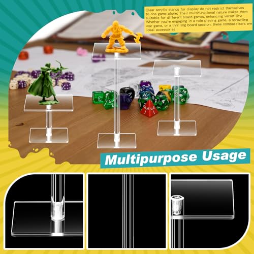 3 Pieces Combat Risers for Flying Miniatures, Flying Miniatures Combat Riser, Flyer Risers with Different Heights for Tabletop RPG and Board Games Watch Jewelry Small Planters Figures Display