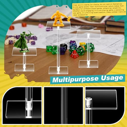 3 Pieces Combat Risers for Flying Miniatures, Flying Miniatures Combat Riser, Flyer Risers with Different Heights for Tabletop RPG and Board Games Watch Jewelry Small Planters Figures Display
