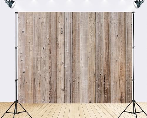 Trykid 10x6.5ft Natural Wood Plank Texture Brown Beige Backdrop Rustic Wooden Surface Photography Background Home Wall Decor Tapestry Party Decoration Photo Studio Prop Fabric - size: 10x6.5ft