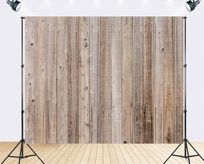 Trykid 10x8ft Natural Wood Plank Texture Brown Beige Backdrop Rustic Wooden Surface Photography Background Home Wall Decor Tapestry Party Decoration Photo Studio Prop Fabric - size: 10x8ft