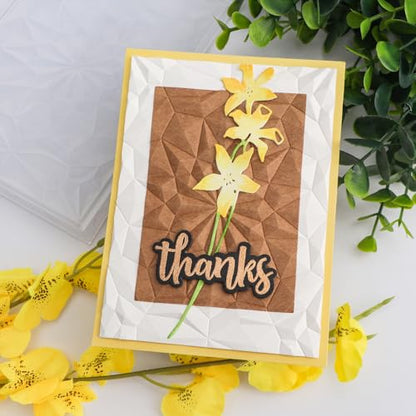 Briartw 3D Embossing Folder for Card Making Adding Textured Detail to Paper Crafting 6.3x4.5inch Clear Texture Plate Perfect for Heavyweight Cardstock (≥250gsm/92lb),Low-Poly Art Texture Template - color: Low-Poly Art