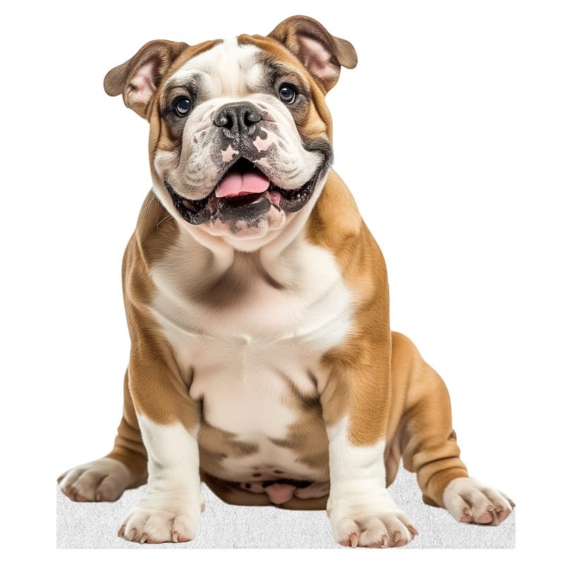 Dog - Bulldog - Life Size Cardboard Cutout Standup People with Support Standee | Animals - - color: Dog - Bulldog