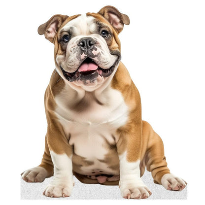 Dog - Bulldog - Life Size Cardboard Cutout Standup People with Support Standee | Animals - - color: Dog - Bulldog