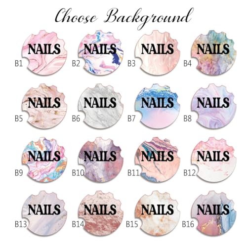 Personalised Manicurist Disc, 4'' Advertising Tool and Photo Prop for Nail Artists, Customized Acrylic Plate for Salons (Style 18) - color: Style 18