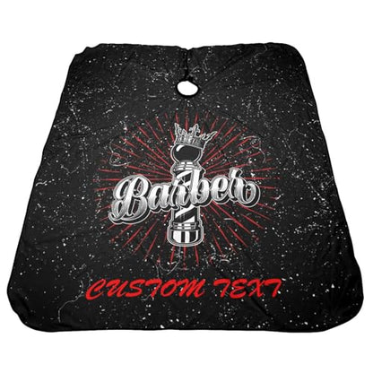 Custom Barber Cape, Personalized Haircut Salon Cape for Men - color: Barber Style 2