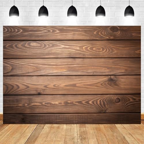 5x3ft Wood Backdrop Brown Old Vintage Rustic Wooden Wall Photography Background Baptism Baby Shower Birthday Party Banner Decorations Wedding Party Bridal Shower Portrait Photo Booth Prop - color: color 13, size: 5x3ft