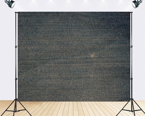 Trykid 8x6ft Faded Blue Denim Fabric Backdrop Woven Jean Texture Distressed Wear Surface Photography Background Casual Fashion Rustic Party Decoration Tapestry Photo Studio Prop Fabric - size: 8x6ft