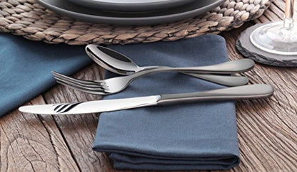 Artaste 56914 Rain 18/10 Stainless Steel Flatware 36-Piece Set, Black Finished, Service for 12 - color: Black